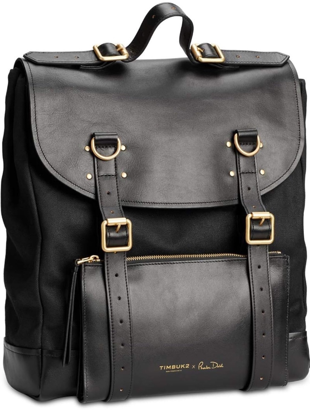 RARE Timbuk2 x Phoebe Dahl JetSet Convertible Leather & Canvas Backpack+Clutch